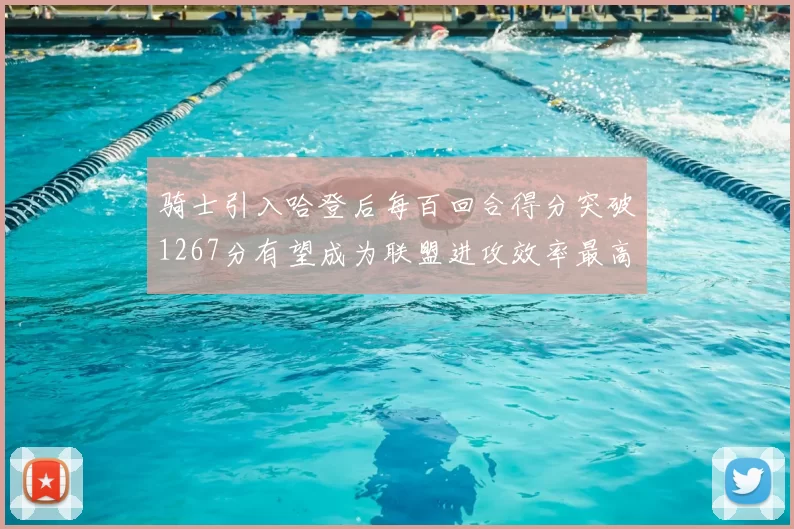 骑士引入哈登后每百回合得分突破1267分有望成为联盟进攻效率最高球队